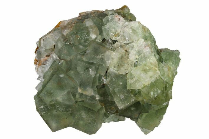 Sea-foam Green, Cubic Fluorite Crystal Cluster - Morocco #164550